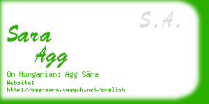 sara agg business card